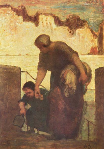 Honore Daumier Die Wascherin oil painting image